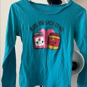 Teal PB&J Long Sleeve Shirt